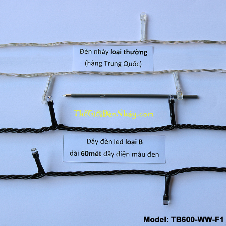 Đèn nháy 60m màu vàng
